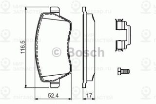 Дисковые Колодки Передние BOSCH 0986494592