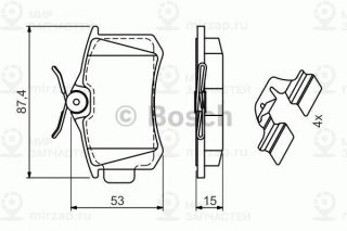 Колодки Торм.зад. BOSCH 0986494597