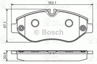 Колодки Торм.пер. BOSCH 0986495098