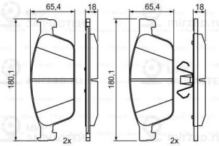 Колодки Тормозные Дисковые Bosch BOSCH 0986495388