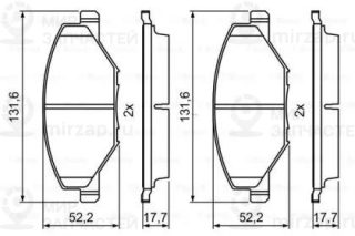 Колодки Дисковые Передние С Антискр. Пл. BOSCH 0986495390