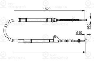 Трос стояночного тормоза BOSCH 1987477545