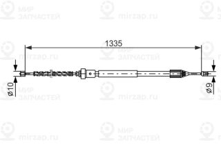 Трос стояночного тормоза BOSCH 1987477783