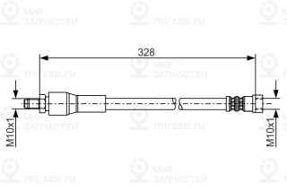Тормозной шланг BOSCH 1987481001