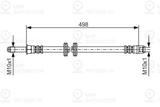 Тормозной шланг BOSCH 1987481006