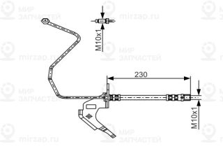 Тормозной шланг BOSCH 1987481162