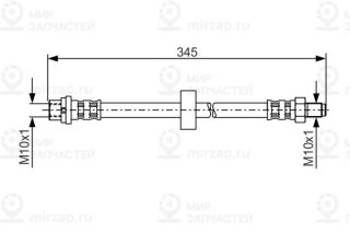 Тормозной шланг BOSCH 1987481168