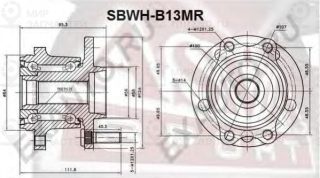 Ступица колеса ASVA SBWHB13MR