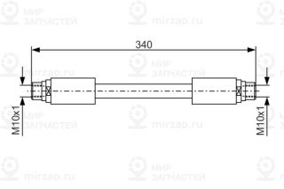 Тормозной шланг BOSCH 1987481301