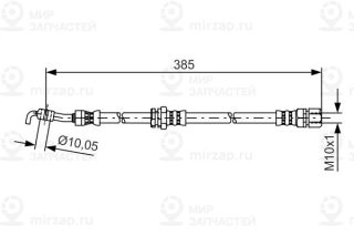 Тормозной шланг BOSCH 1987481385
