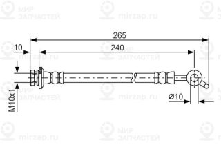 Тормозной шланг BOSCH 1987481571
