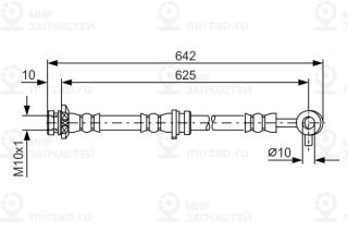 Тормозной шланг BOSCH 1987481572