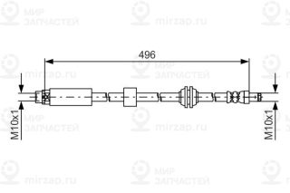 Тормозной шланг BOSCH 1987481590