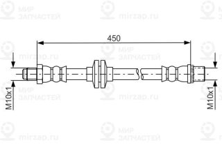 Тормозной шланг BOSCH 1987481683
