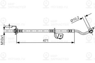 Тормозной шланг BOSCH 1987481716