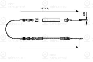 Трос стояночного тормоза BOSCH 1987482003