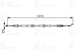 Трос стояночного тормоза BOSCH 1987482014