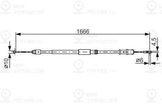 Трос стояночного тормоза BOSCH 1987482032