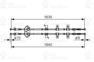 Трос стояночного тормоза BOSCH 1987482054