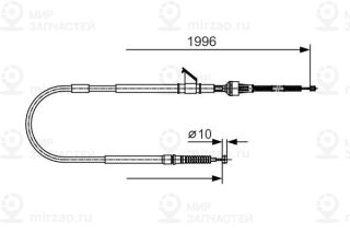Трос стояночного тормоза BOSCH 1987482068