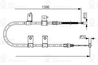 Трос стояночного тормоза BOSCH 1987482083