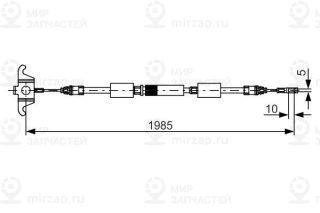 Трос стояночного тормоза BOSCH 1987482128