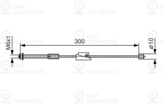 Трос стояночного тормоза BOSCH 1987482132