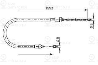 Трос стояночного тормоза BOSCH 1987482233