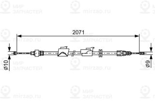 Трос стояночного тормоза BOSCH 1987482242