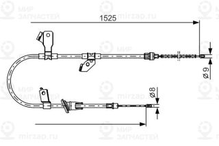 Трос стояночного тормоза BOSCH 1987482247