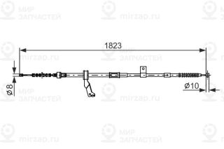 Трос стояночного тормоза BOSCH 1987482297