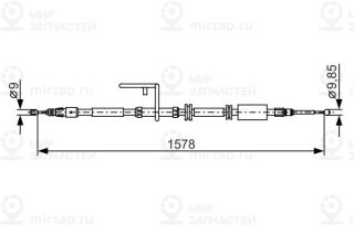 Трос стояночного тормоза BOSCH 1987482314