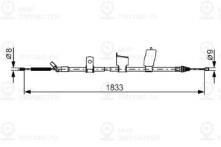 Трос стояночного тормоза BOSCH 1987482340