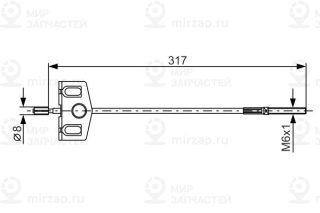 Трос стояночного тормоза BOSCH 1987482342