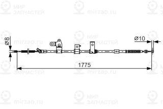 Трос стояночного тормоза BOSCH 1987482347