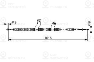 Трос стояночного тормоза BOSCH 1987482353
