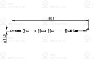 Трос стояночного тормоза BOSCH 1987482376