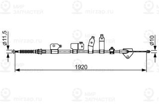 Трос стояночного тормоза BOSCH 1987482438