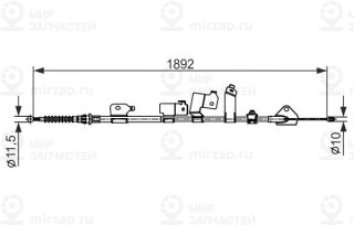 Трос стояночного тормоза BOSCH 1987482439