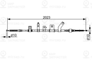 Трос стояночного тормоза BOSCH 1987482515