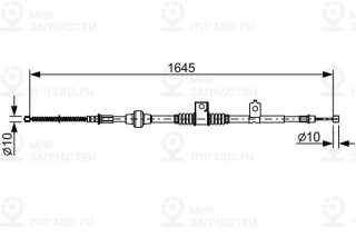 Трос стояночного тормоза BOSCH 1987482517