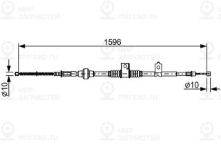 Трос стояночного тормоза BOSCH 1987482520