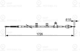 Трос стояночного тормоза BOSCH 1987482618