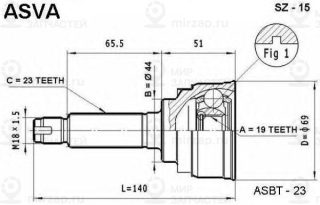 Запчасть ASVA SZ15