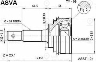 Запчасть ASVA TY09