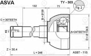 Запчасть ASVA TY303