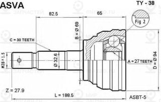 Запчасть ASVA TY38