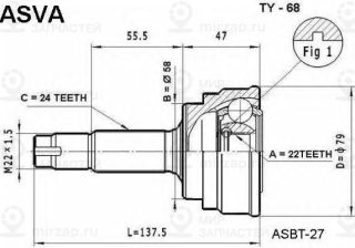 Запчасть ASVA TY68