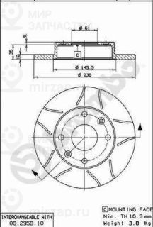 Тормозной диск BREMBO 08295875