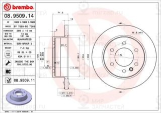 Запчасть BREMBO 08950911